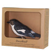 Vogel-Figur Trauerschnäpper – Handgeschnitzter Deko-Vogel aus Holz | DecoBird Wildlife Garden