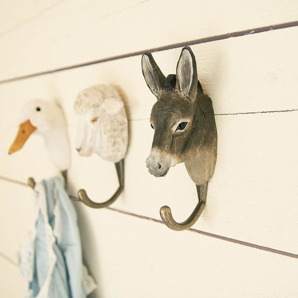 Kledinghaak Ezel – Decoratieve Houten Wandhaak voor de Kinderkamer | Wildlife Garden