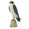 Figurine d'oiseau en bois Faucon pèlerin grandeur nature - sculptée à la main | DecoBird
