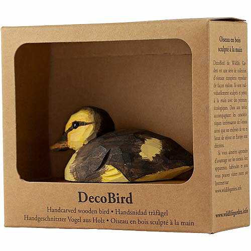 Houten decovogel wild eendje (eendenkuiken), handgesneden | DecoBird
