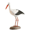 Cigogne en bois – oiseau décoratif sculpté à la main – DecoBird Wildlife Garden