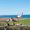 Cigogne en bois – oiseau décoratif sculpté à la main – DecoBird Wildlife Garden
