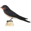 Houtgesneden boerenzwaluw, handbeschilderd – DecoBird Wildlife Garden
