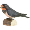 Houtgesneden boerenzwaluw, handbeschilderd – DecoBird Wildlife Garden