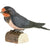 Houtgesneden boerenzwaluw, handbeschilderd – DecoBird Wildlife Garden