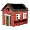 Bird feeder with bath red