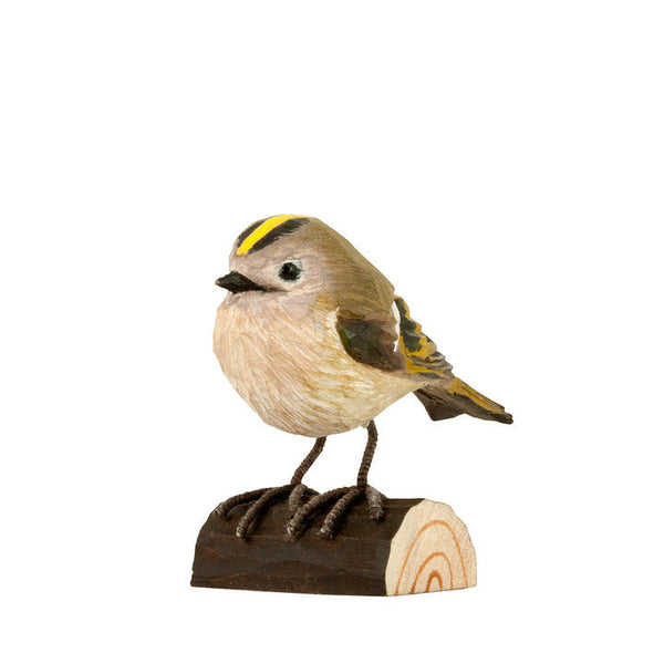 Houtgesneden Vogelbeeld Goudhaantje – DecoBird | Wildlife Garden