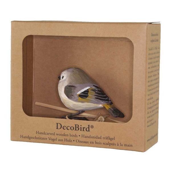 Houtgesneden Vogelbeeld Goudhaantje – DecoBird | Wildlife Garden