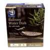 Abreuvoir pour balcon Balus (vert olive) – Bain d'oiseaux réglable avec pince pour balcons