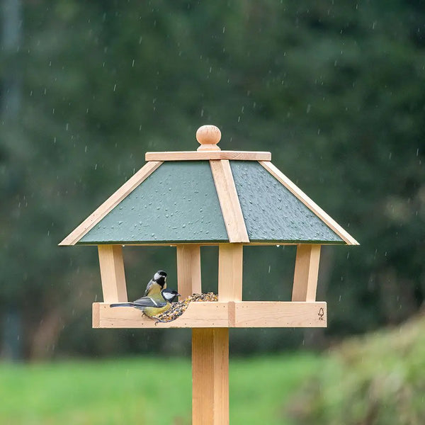 Voederhuis op paal Chevy - leisteen