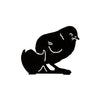 Tuinsilhouet Kip met Ei – Zwart Metalen Paasdecoratie | Wildlife Garden