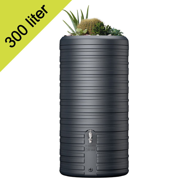 2-in-1 regenton Nordic 300 liter grafiet