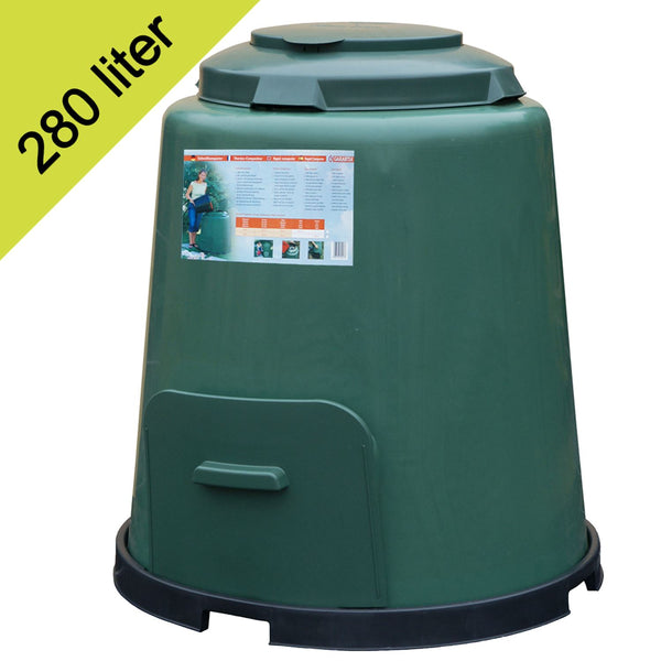 Compostvat 280 liter groen met beluchtingsplaat