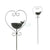 Birdbath Heart on metal skewer