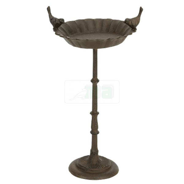 Vogelbad hoch m/2 Vögel Metall