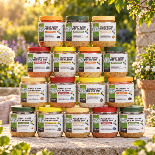 Vogelpindakaas Voordeelset – 5 varianten × 3 (totaal 15 potten)