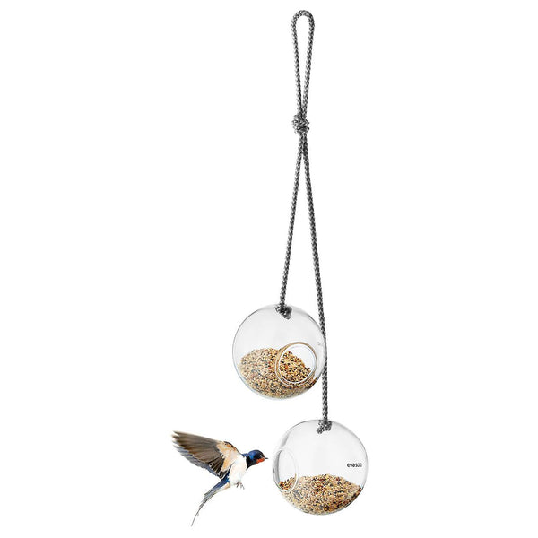 Vogelfutterhaus aus Glas, 2 Stk.