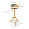 Vogelvoederhuisje op paal 137 cm