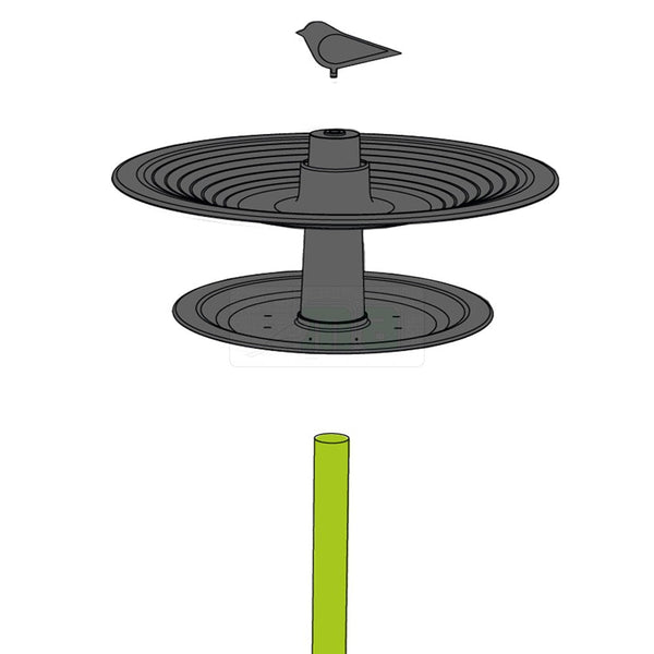 Vogelbad Finch Taupe