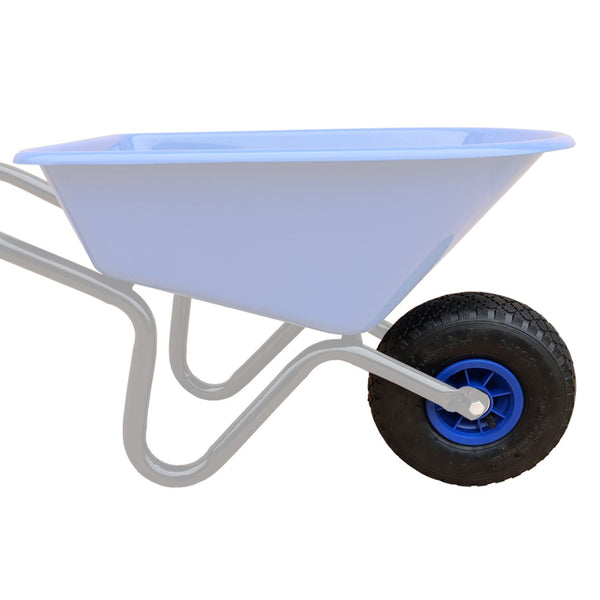 Luchtbandwiel voor blauwe kinderkruiwagen
