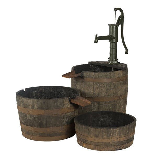 Whiskeykuip 3-delig met gietijzeren handpomp