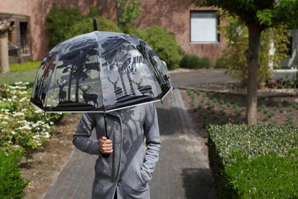 Regenschirm transparent Wald