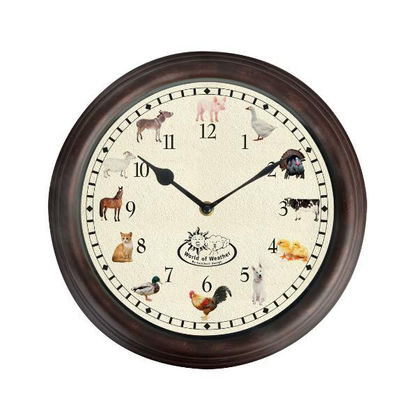 Clock with farm animal sounds