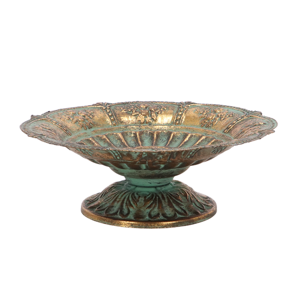 Aged Metal Bird Bath S