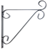 Hanging basket hook with curl L