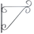 Hanging basket hook with curl L