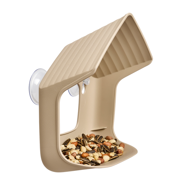 Cosy raamvoederhuis 23cm paddenstoel beige van elho