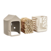 Cosy insectenhotel paddenstoel beige – voor solitaire bijen, lieveheersbeestjes & gaasvliegen | Duurzaam gerecycled kunststof