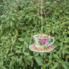 Vogelfutterstation Teetasse Rose