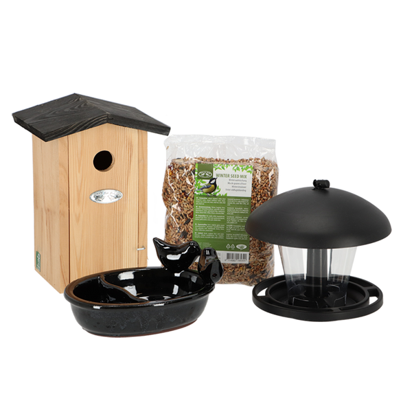 Complete garden bird package