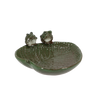 Keramik Vogelbad Frösche auf Blatt