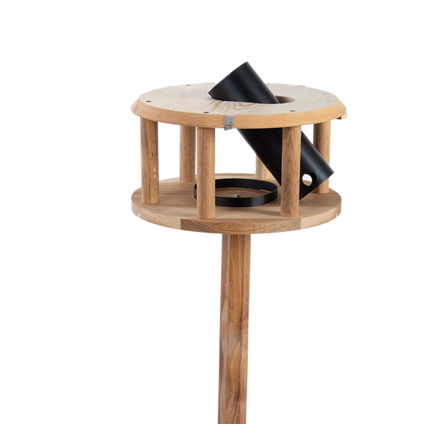Vogelhäuschen Eiche schwarzes Dach + Silo