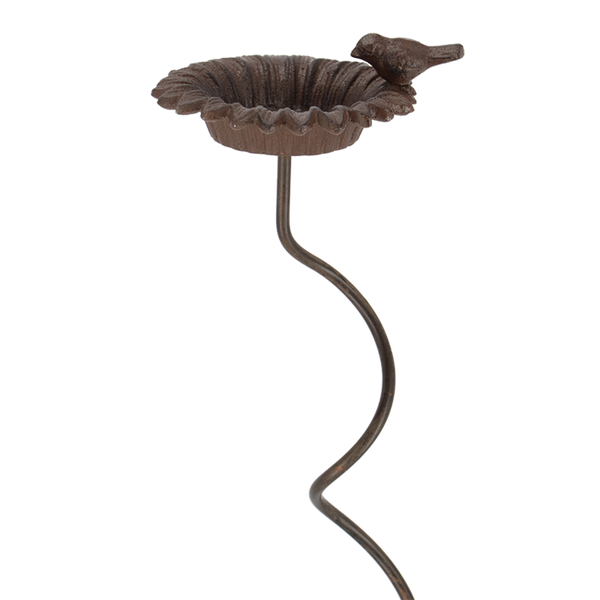 Vogelbad op Plantensteun Spiraal – 2-in-1 | Esschert Design