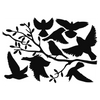 Window stickers birds on branch