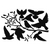 Window stickers birds on branch