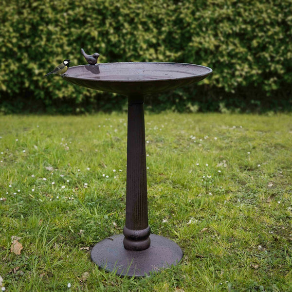 Vogelbad op voet gietijzer XL