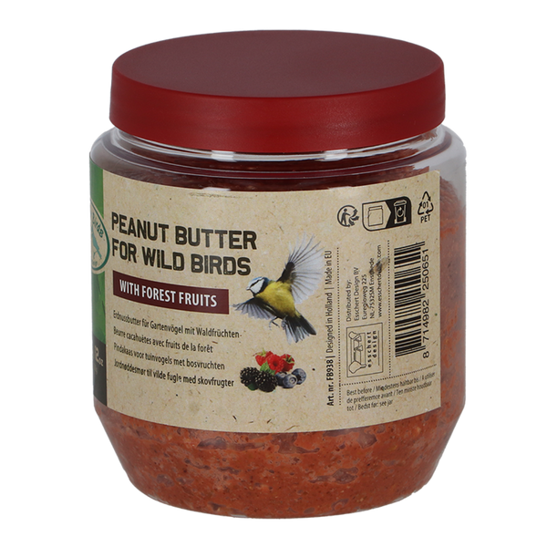 Bird peanut butter with forest fruits