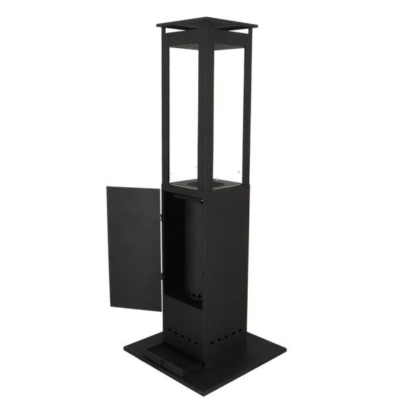 Esschert Design Houtpellet Terrasheater – Zwart staal, 50×50×135,6 cm (FF544)