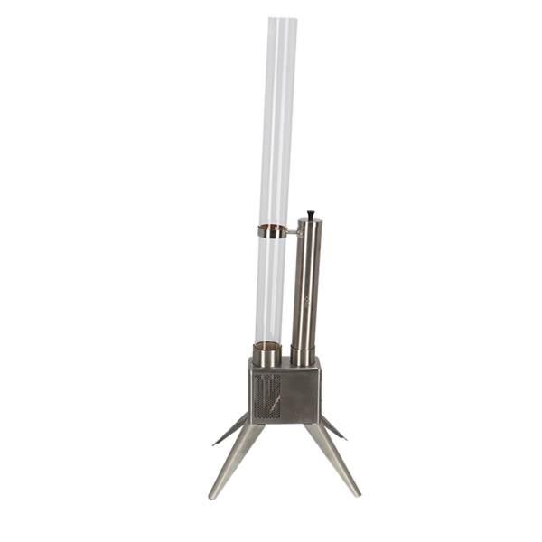 Houtpellet Terrasheater Zilver - Duurzame Terrasverwarming