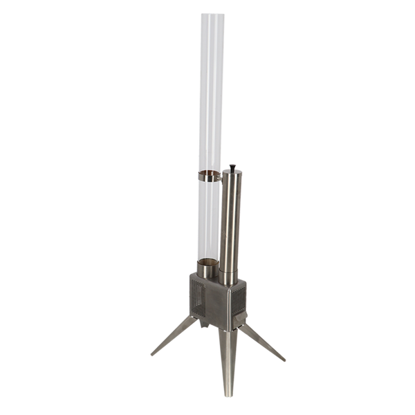 Houtpellet Terrasheater Zilver - Duurzame Terrasverwarming