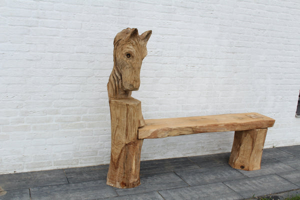Sculpturen Bank paard