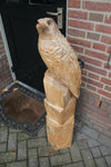 Houtsculptuur arend op rots