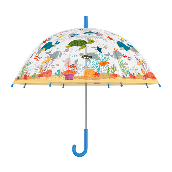 Children's umbrella transparent sea life