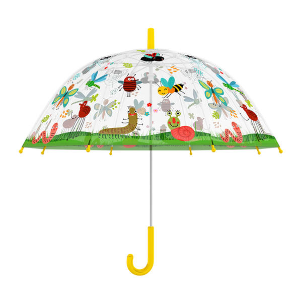 Children's umbrella transparent insects