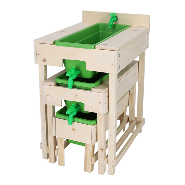 Esschert Design Watertafel Set – Indoor watering set met gieter & mister, 0,55 L, edelstaal