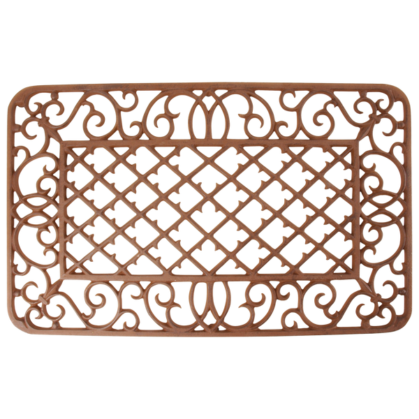 Esschert Design Deurmat Gietijzer Ruit Rechthoekig – Victoriaans patroon, 66,6 × 41,7 × 2 cm